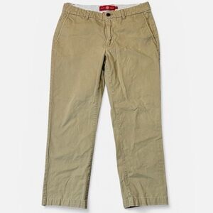 J. Press mens 31x26 regular fit khaki tan flat front cotton chino pants EUC